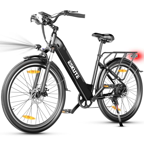 Eskute Bicicleta Eléctrica, Polluno Plus 26 Bici Electrica, Batería Extraíble De 36v 20ah, Alcance De 120km, 7 Velocidades, 250w Motor Con Sensor De Par, Bicicletas Electricas Adultos Eskute Bicicleta Eléctrica, Polluno Plus 26 Bici Electrica, Batería Extraíble De 36v 20ah, Alcance De 120km, 7 Velocidades, 250w Motor Con Sensor De Par, Bicicletas Electricas Adultos