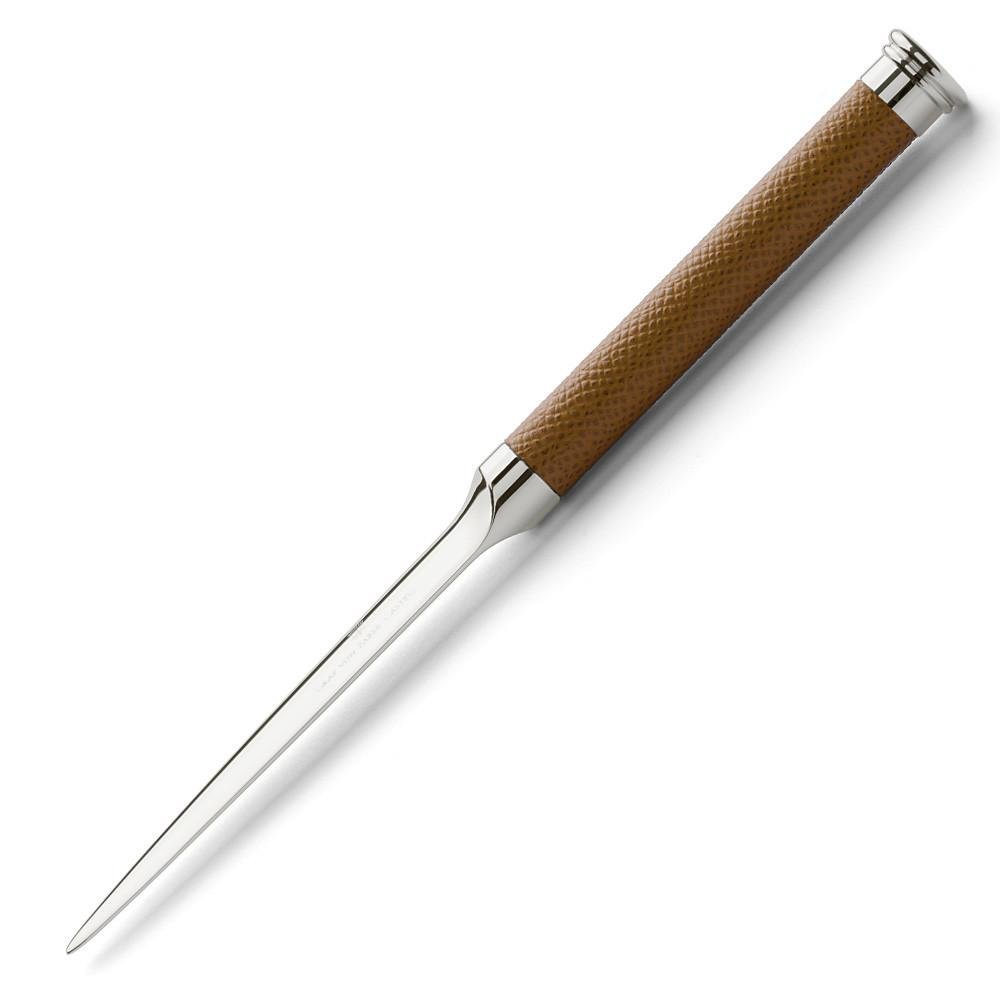 Graf von Faber-Castell - Schreibtischaccessoires Set Cognac | Mit Brieföffner, Zettelbox, Ablageschale, Stifteköcher, Bleistiften und Schreibtischunterlage