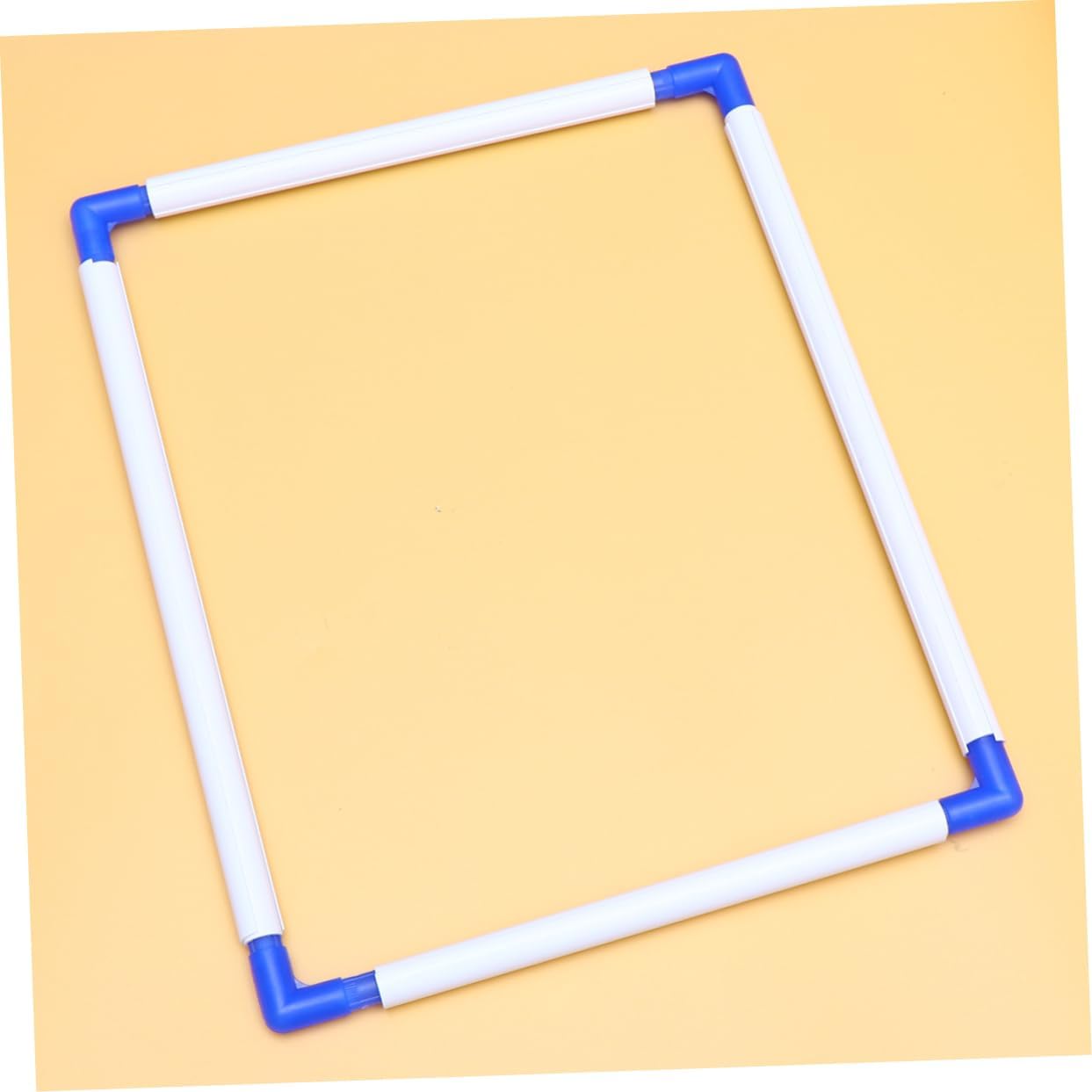 DECORNIJIA PVC Plastic Handheld Square Embroidery Frame Clip Embroidery Tool for Cross Stitch Quilting 35x45cm (13.8x17.7inch) Random Color