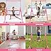 GYUEM Gymnastics Bar for Kids, Adjustable Height Gymnastic Horizontal Bars, Children Folding Training Kip Bar for Home, Junior Gymnastics Equipment for Indoor/Outdoor Training