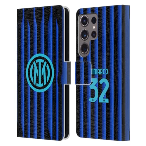 Coque Inter Milan Dimarco Samsung S24 Ultra étui portefeuille cuir anti-choc