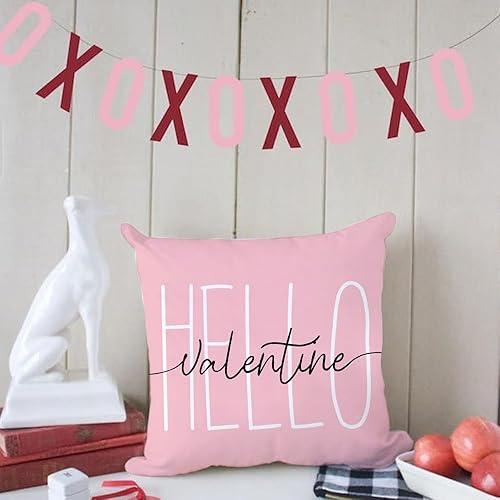Miniatura 2 de JXZYGMD Juego de 4 fundas de almohada para el día de San Valentín de 18 x 18 pulgadas, color rojo, decoración de San Valentín, para sofá