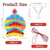 Yinkin 30 Pcs Sand Art Bottle Shell Necklaces Art Craft Bulk for Kids Craft Party Supplies Party Favors DIY Activity Group Included 10 Pcs Small Clear Plastic Mini Funnels, Sand Not Included #1