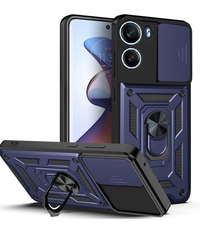 Image of AIBEX Back Cover for Motorola G05 | D10 Tough Armor Case | Sliding Camera Shield | 360 Protection | Kickstand Ring Holder | Military-Grade Shockproof Bumper Case