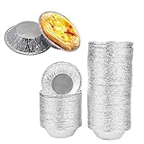 AKOAK 250 Pcs Tin Egg Tart Mould, Kitchen Baking Tools, Suitable for Cake, Egg Tart, Cookie,...