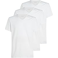 Calvin Klein Uomo T-Shirt Maniche Corte Confezione da 3 con Scollo a V