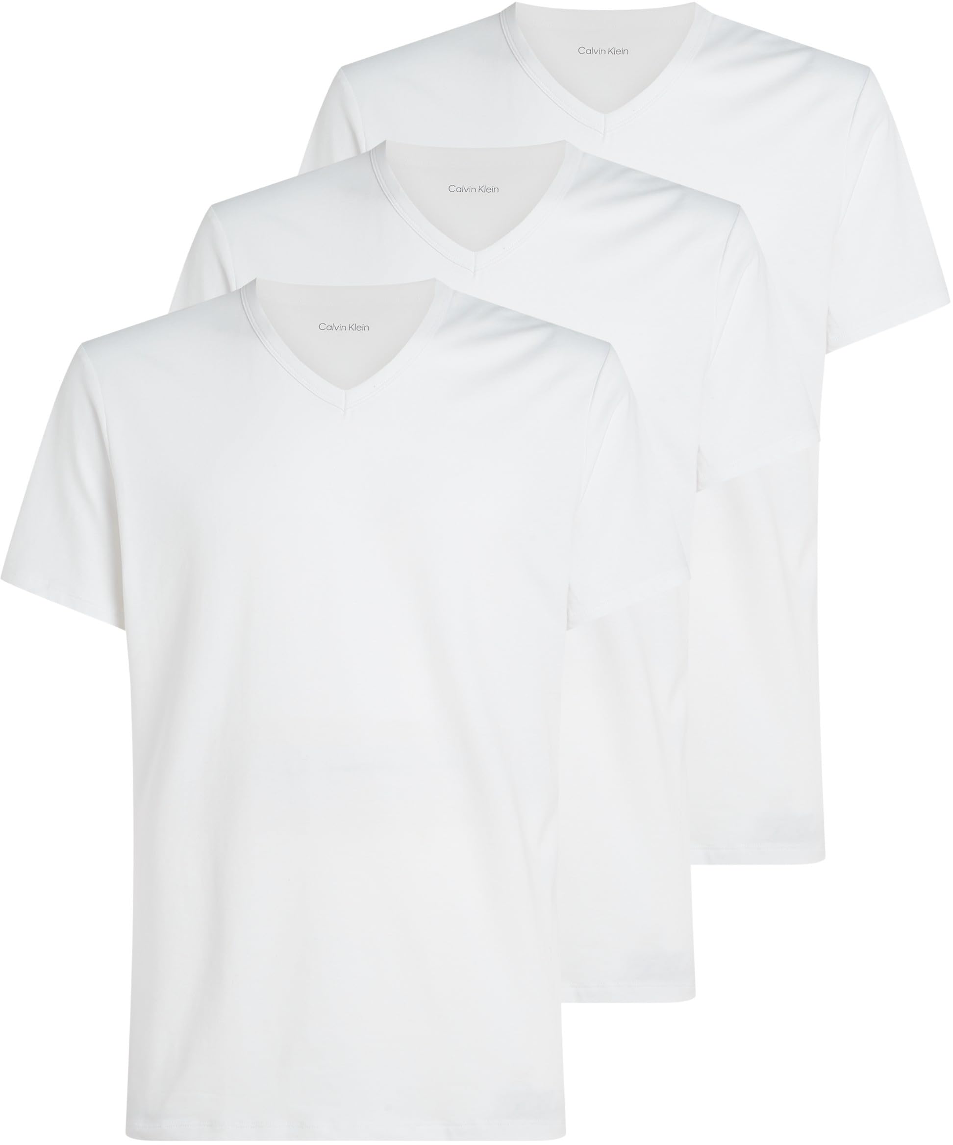 Calvin Klein Herren 3er Pack T-Shirts Kurzarm mit V-Ausschnitt