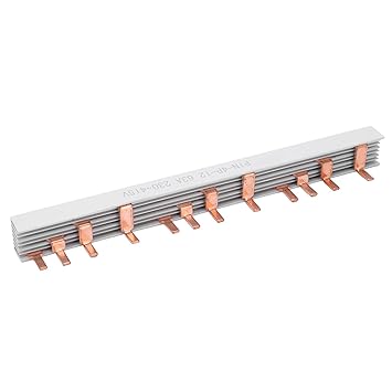 Breaker Bus Bar, 12 Ways Wire Terminal Block Red Copper Wear Resistant Good Conductivity for C45 DZ47 IC65N Type