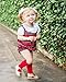 Jefferies Socks girls Ruffle Knee High Socks, Red, X-Small US