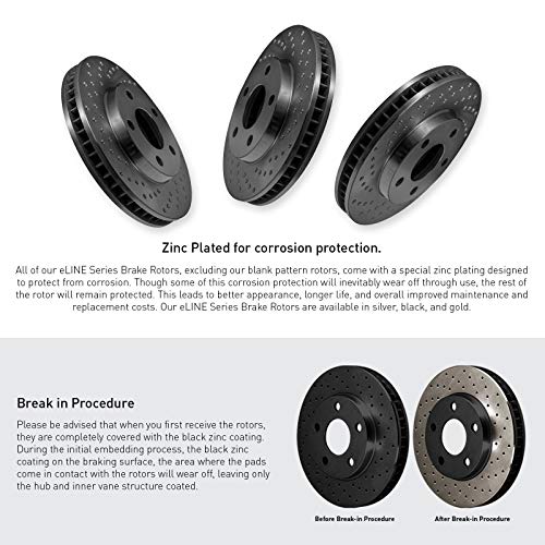 R1 Concepts Front Rear Brakes And Rotors Kit |Front Rear Brake Pads| Brake Rotors And Pads| Ceramic Brake Pads And Rotors |Fits 2015-2020 Ford Mustang #TOP4