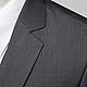 Allthemen Herren Anzug 3-Teilig Slim Fit Einreihig Zwei Knöpfe Hochzeit Smoking Anzug Blazer Weste Hose Grau L