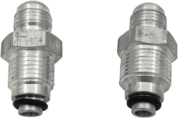 Adaptadores de conexão 6AN para 16 mm e 18 mm Lskioer com anel O-ring para caixa de direção hidráulica GM – 2 unidades