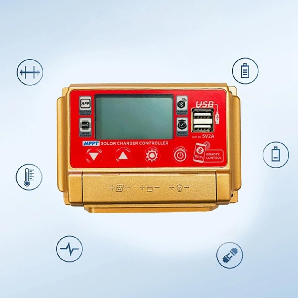 Regolatore di Carica Solare MPPT 12/24V Wifi Bluetooth Pannello Solare Regolatore Intelligente Batteria 30A
