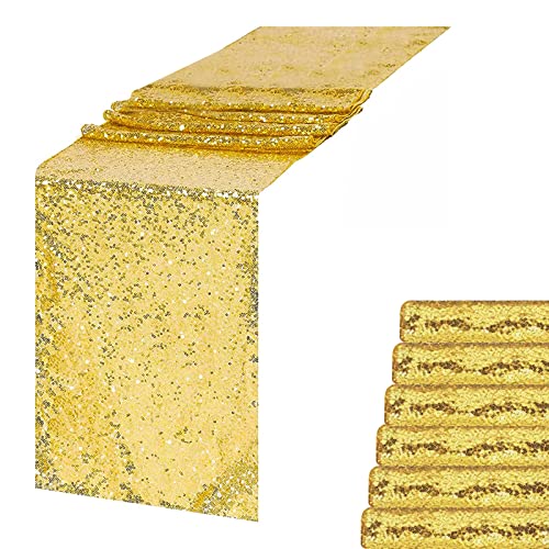 Gold Sequin Table Runner 12