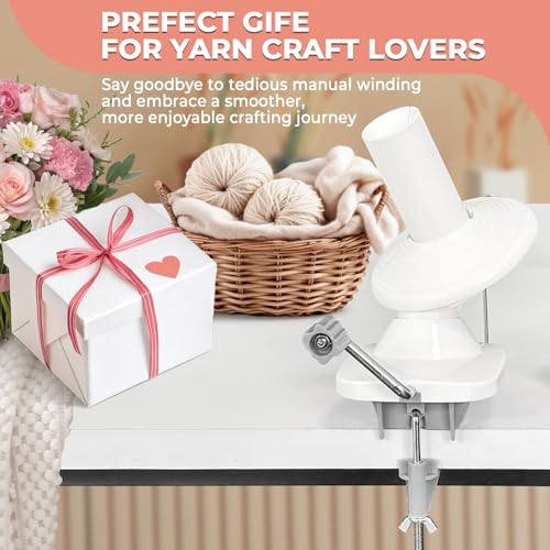 image for NATGAI Yarn Winder, Hand-Operated Yarn Ball Winder, Yarn Cake Winder, 