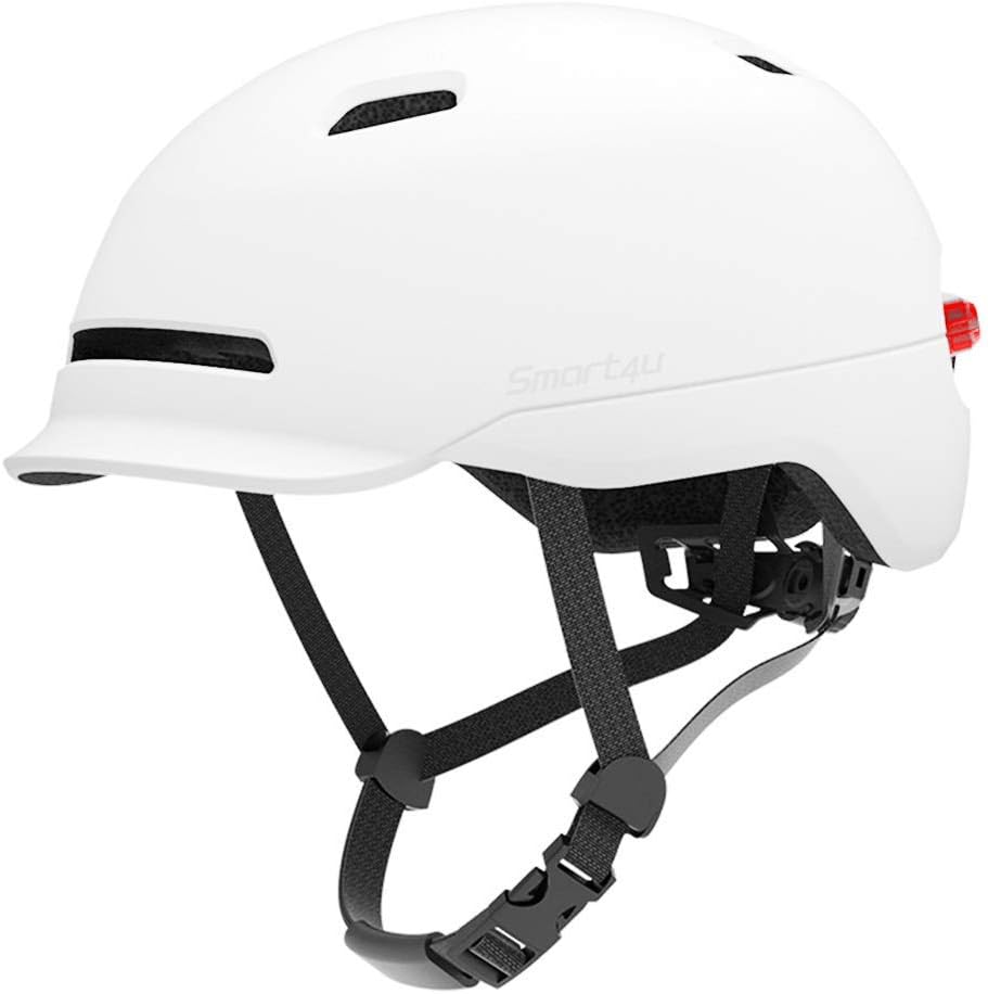 SMART4U Family Casque Urbain Intelligent – SOS, App, Feux Stop, Autonomie 36h – Taille M/L – Pour Trottinette, Vélo, Roller
