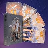 OMNITO Original Sunset Magic Tarot, Miniature Travel 78 Card Set, Pocket-Sized 2.75'x1.57', Small Borderless Deck, Everyday Mini Fortune Telling Cards, Cute & Tiny with Online Guide Book for Beginners