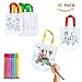 XUNKE DIY Sac de Peinture des Enfants, 10 Sac Non tissé pour l'auto-Peinture, Sacs de Graffiti de Bricolage Parfaits pour Les Cadeaux, Les Communions, Les écoles et Les célébrations de fête