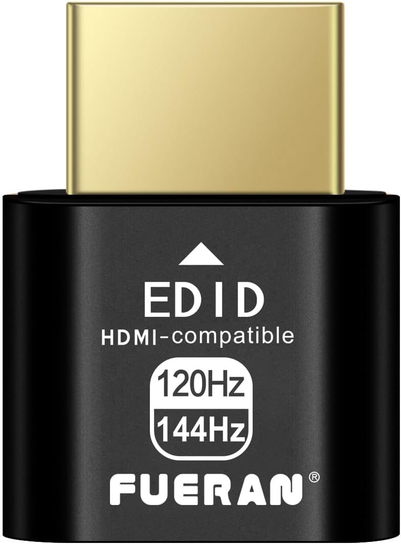FUERAN 2K 4K 8K HDMI Dummy Plug-Virtual Monitor Display Emulator Headless Ada...