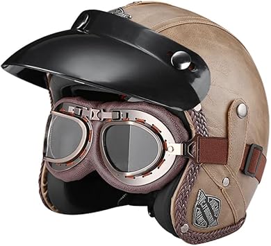 Amazon Co Jp バイクヘルメット 半帽ヘルメット バイク半帽 半帽 ビンテージ 四季 おしゃれ 男女兼用 耐衝撃性 バイク 耐久性 通気吸汗 超軽量 車 バイク