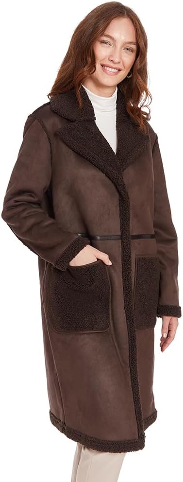 Frye womens Faux Shearling Maxi Coat - Image 3