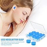 14 Pairs Silicone Ear Plugs for Sleeping Soft Reusable Moldable Silicone Earplugs Gel Ear Plugs Noise Cancelling Earplugs with Case for Swimming, Snoring, Concert, Airplane (Blue) - Image 5