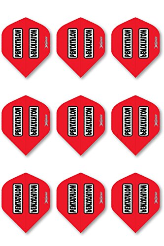 Pentathlon X180 Super Thick Standard Dart Flights (Red, 3 Sets)