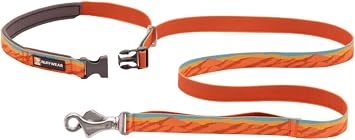 RUFFWEAR Flat Out Leash, Versatile Dog Lead for Walking, Running and Hiking, Hand Held or Waist Worn, 6 ft 1.8 m Long, Fall Mountains