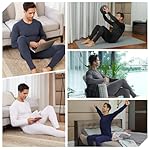 Men's Thermal Shirt 1/2/4 Pcs Fleece Lined Long Sleeve Tops Athletic Base Layer Long John Shirts for Men - Image 5