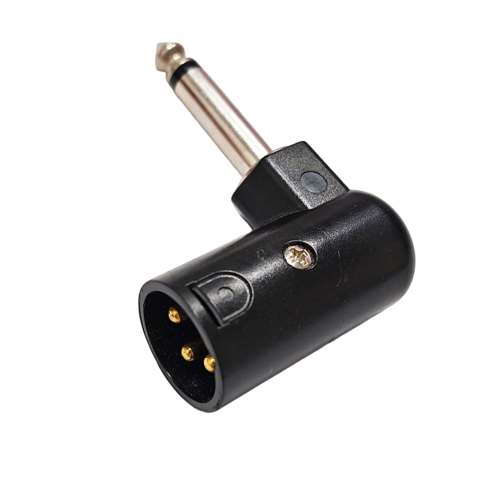Adattatore ad angolo retto da 6,35 mm a XLR maschio/femmina per chitarre, tastiere e mixer