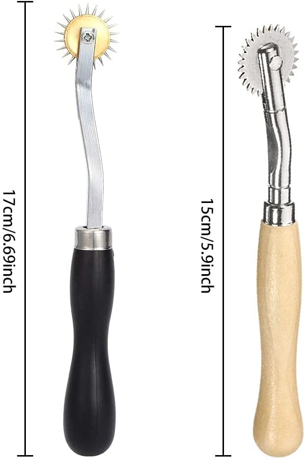 2 Pieces Tracing Wheels, Pattern Wheel with Wooden Handle, Overstitch
