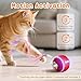 PANRIO Interactive Cat Toys for Indoor Cats,3 Modes Electric Moving Cat Ball with Feather Tail,800MAH Large Capacity & Low Noise,Automatic Kitten Toys for Bored Indoor Adult Cats
