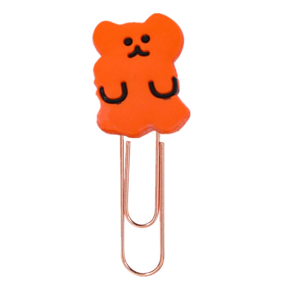 YoungYuan Paper Clips Creative Cartoon Paperclips Bookmarks Funny Paperclips Stationery School Office Supplies Bear