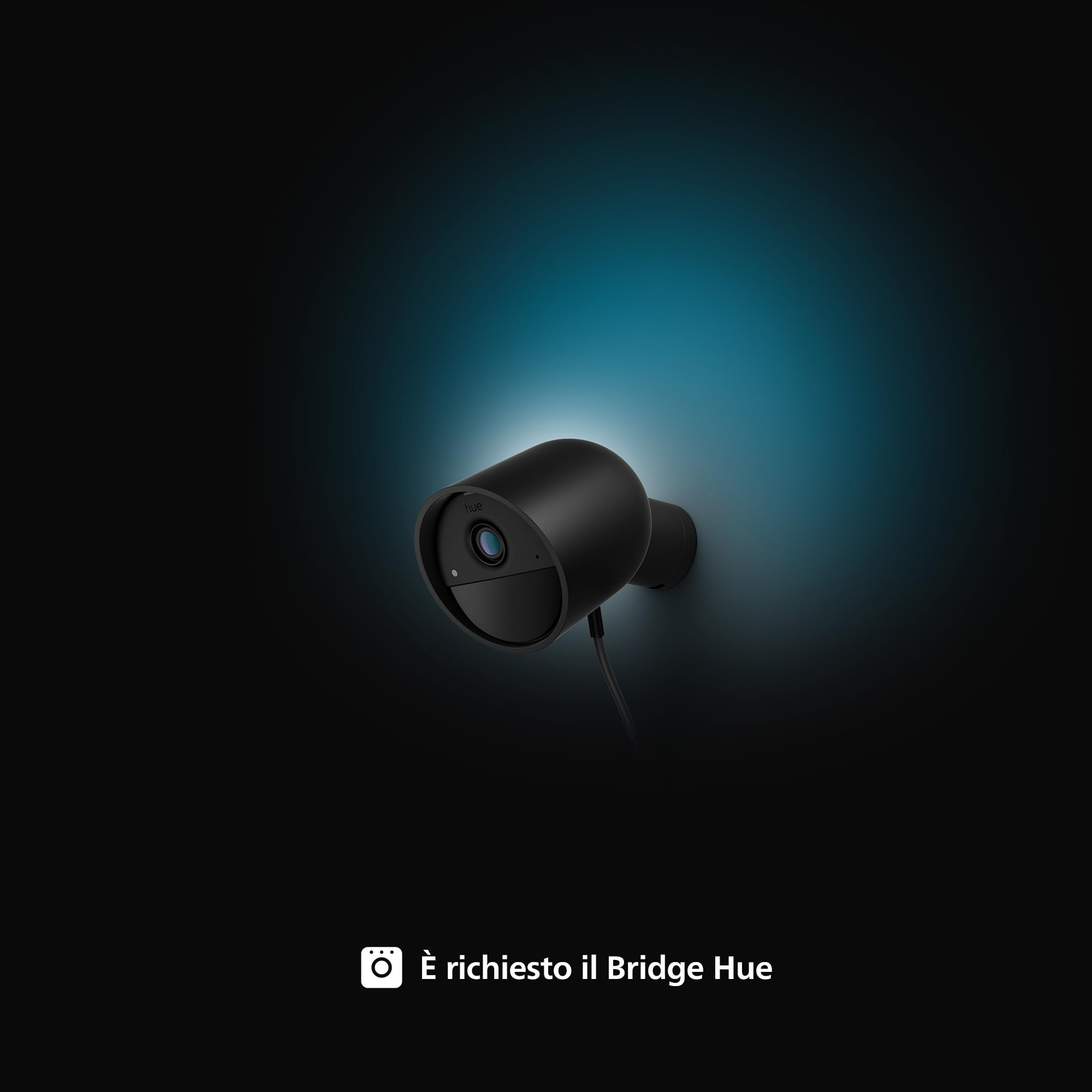 Philips Hue Secure, Telecamera di sicurezza con cavo, Nero