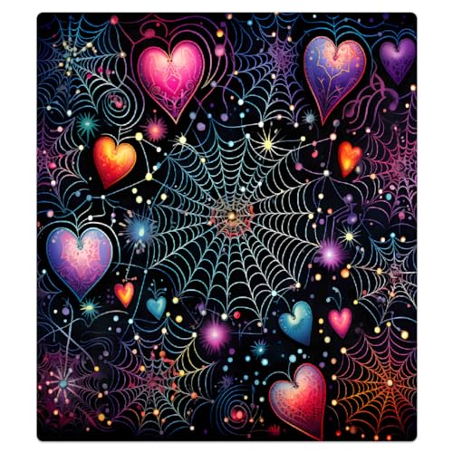 Funda magnética para lavavajillas Mexpekil Galaxy Neon Heart, panel frontal de 53,3 x 66 cm