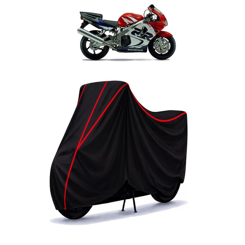 Image of CBR 700 Water Resistant Bike Cover for All Motorcycles & Scooters | Heavy Duty Premium Taffeta Fabric | UV Protection, Dustproof, Scratchproof | All Weather Two Wheeler Body Cover with Elastic Bottom