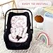 Pea Pod Infant Car Seat Insert with Strap Covers, All in One Reversible Baby Car Seat Head Support for Newborn, 3D Soft Minky Carseat Cushion for Preemie to Infant, Stroller, Swing, Bouncer, Unicorn