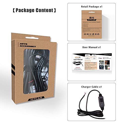 Hard Wire Charger Cord Cable Universal Micro USB Meters DC 12V to 5V Power Inverter Converter Regulator Kit for Car GPS Tablet Android DVR Camcorder Recorder by HitCar