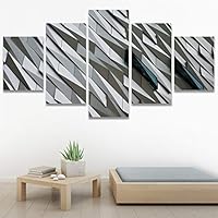 SIGNWIN 5 Panel Canvas Wall Art Solid Structures for Home Decorations Ready to Hang - 60