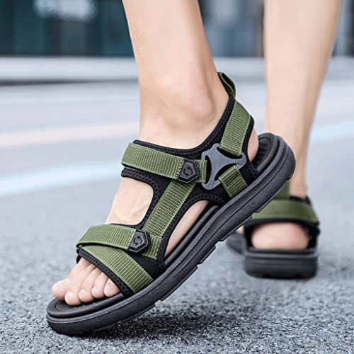 Men Sandals Leisure Beach Holiday Sandals Sneakers Men Shoes Outdoor Male Retro Casual Sandals(Blue,43 Code)2