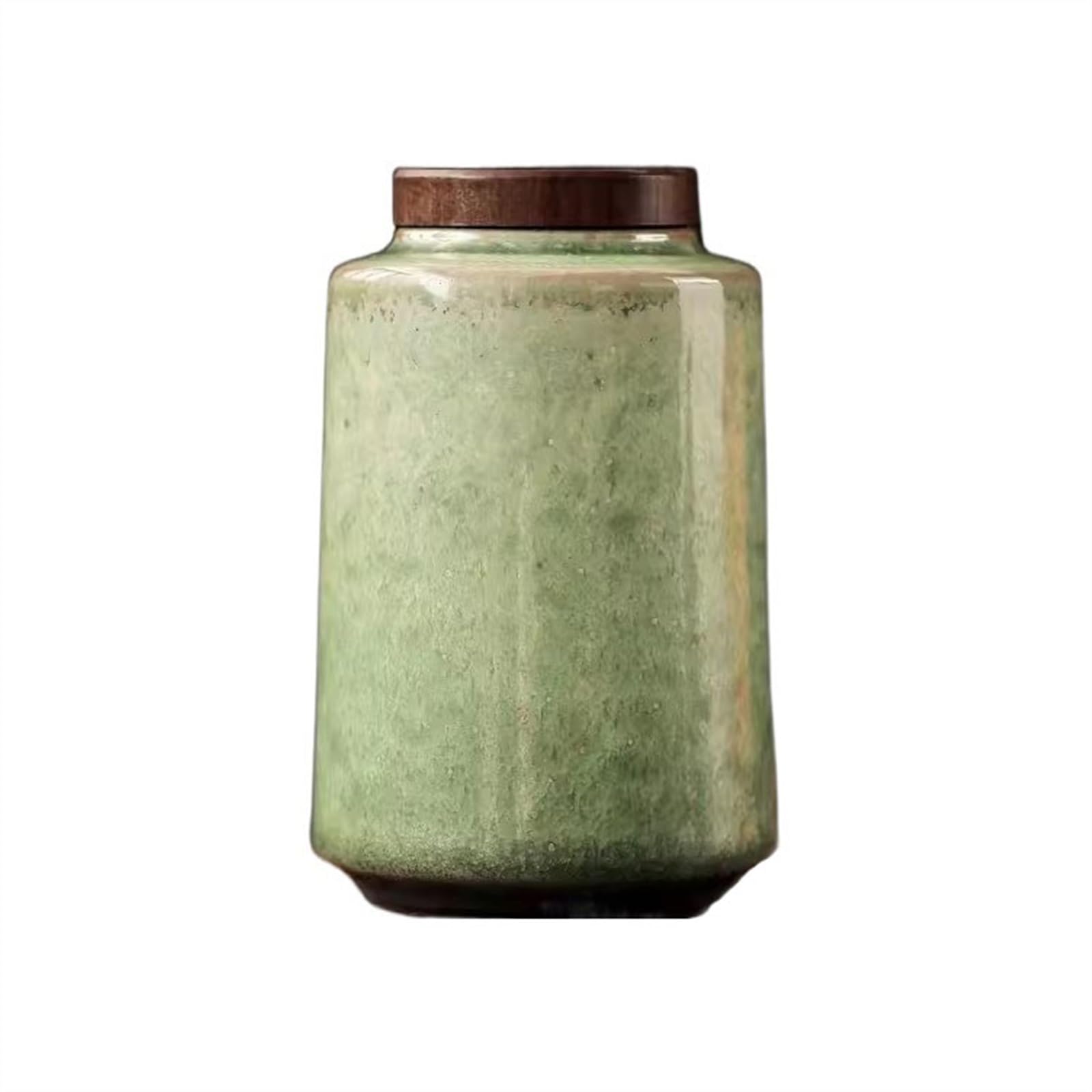 Hhaoran-9868 Ceramic Tea Canister Retro Kiln Change Glaze Ceramic Tea Canisters Small Sealed Household Storage Organizer Warehouse Food Canisters for Kitchen