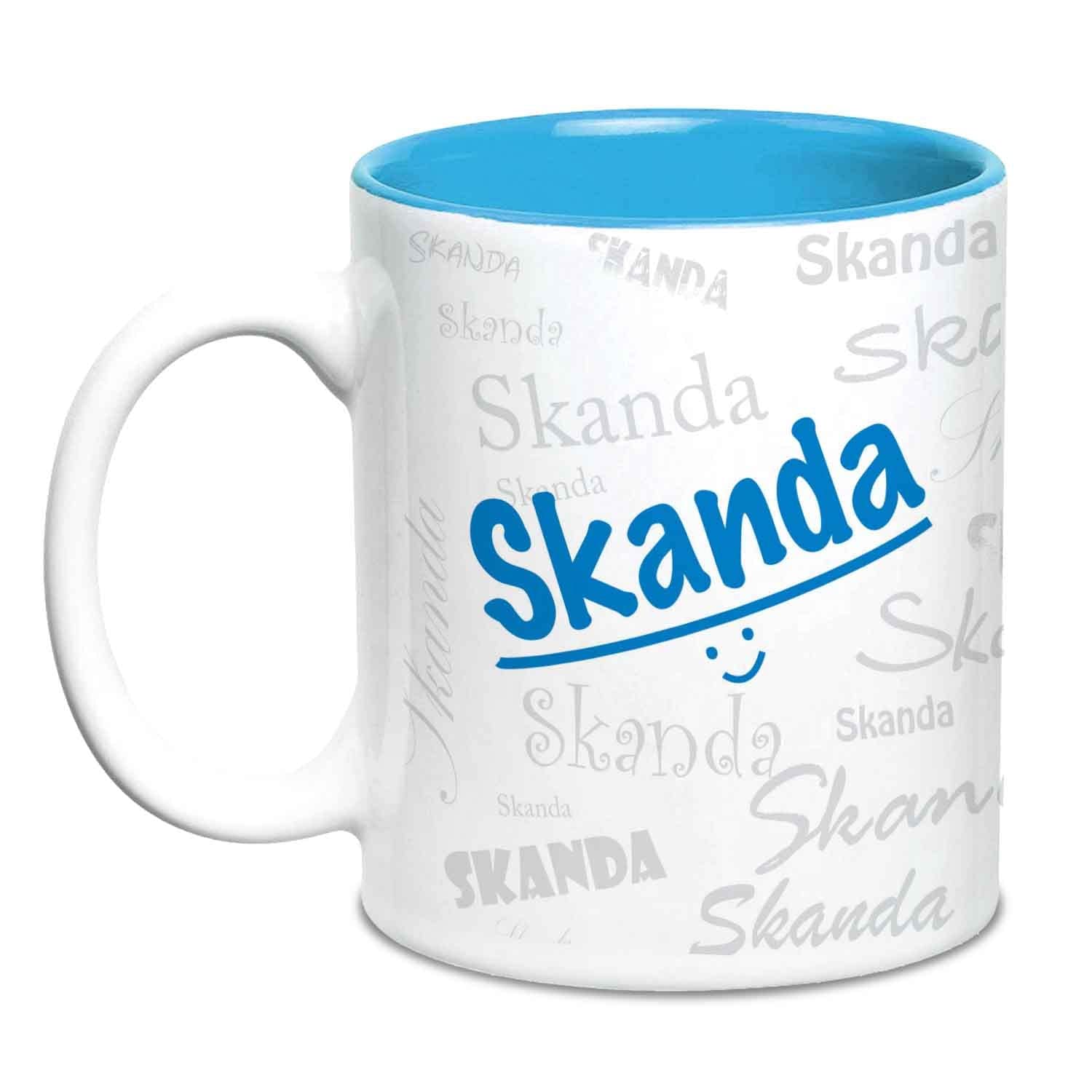 Hot Muggs Me Graffiti Mug - Skanda Personalised Name Ceramic, 315ml, 1 Unit