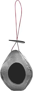 Bird House Feeder for Small Birds,Wild Bird Hangings Feeder for Outdoors | Wild Bird Feeder Hangings with Lanyard for Parrot Parakeet Lovebird Finch Canary Attract Wild Birds (Grey)