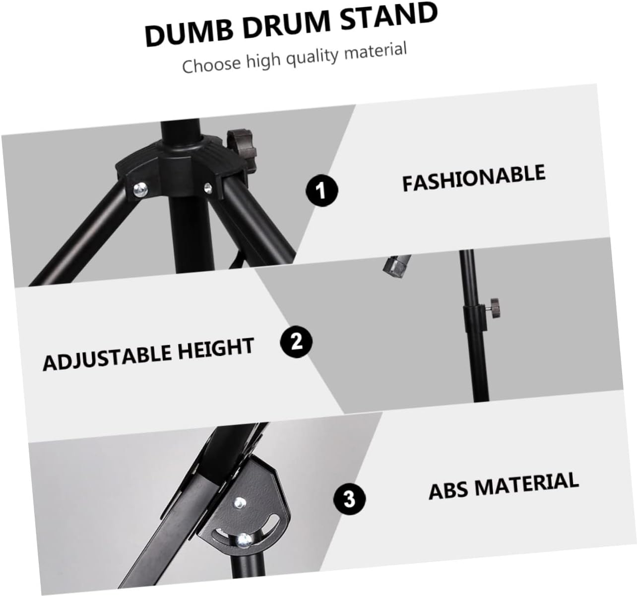 1Pc Adjustable Snare Drum Stand Silent Practice Pad Holder for Beginners Compact Design for Indoor Outdoor Use Durable Construction for Aspiring