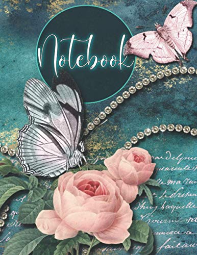 Notebook: Floral Elegant Print 8.5