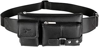 BESPORTBLE Pochete masculina de couro PU Pochete Hip Bum Bag Casual Alça Ombro Peito Bolsa para Esportes ao Ar Livre Caça Caminhadas Escalada Pesca Viagens