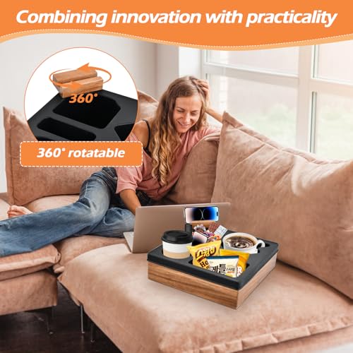 Plateau Canapé Rotatif 360° Silicone Noir Mapille