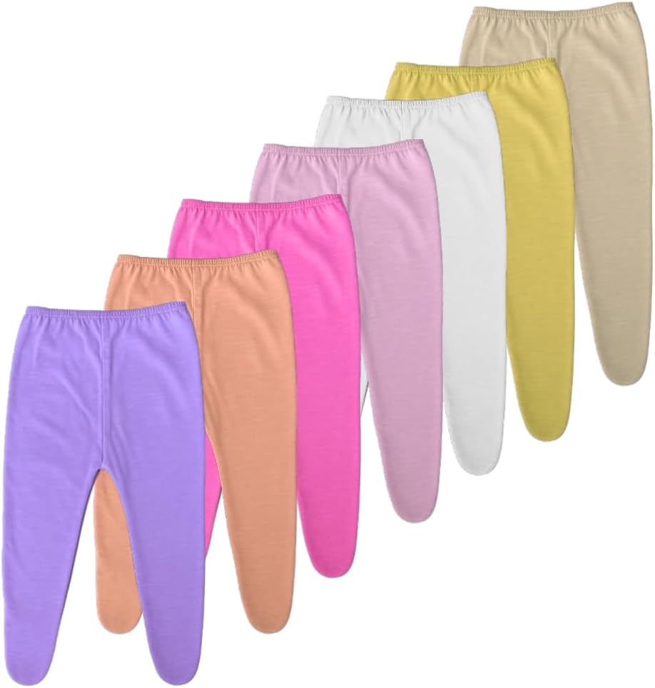 Kit 10 Calças Mijão para Bebê com Pé Fechado 100% Algodão Cores Sortidas Conforto e Proteção