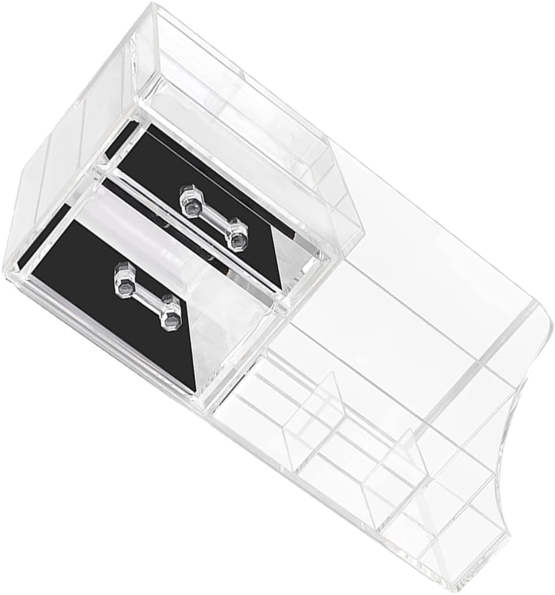 KALLORY Acrylic Makeup Organizer Drawer with Multi-compartments, Cosmetic Display Case for Lipstick, Makeup Brushes, Jewelry Storage, Vanity and Bathroom Use