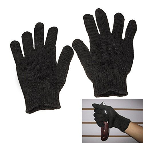 Preisvergleich Produktbild ROSENICE 2pcs Sicherheits Arbeit Handschuhe Edelstahl Draht Handschuhe Anti-Slash Schnitt Statische Resistente